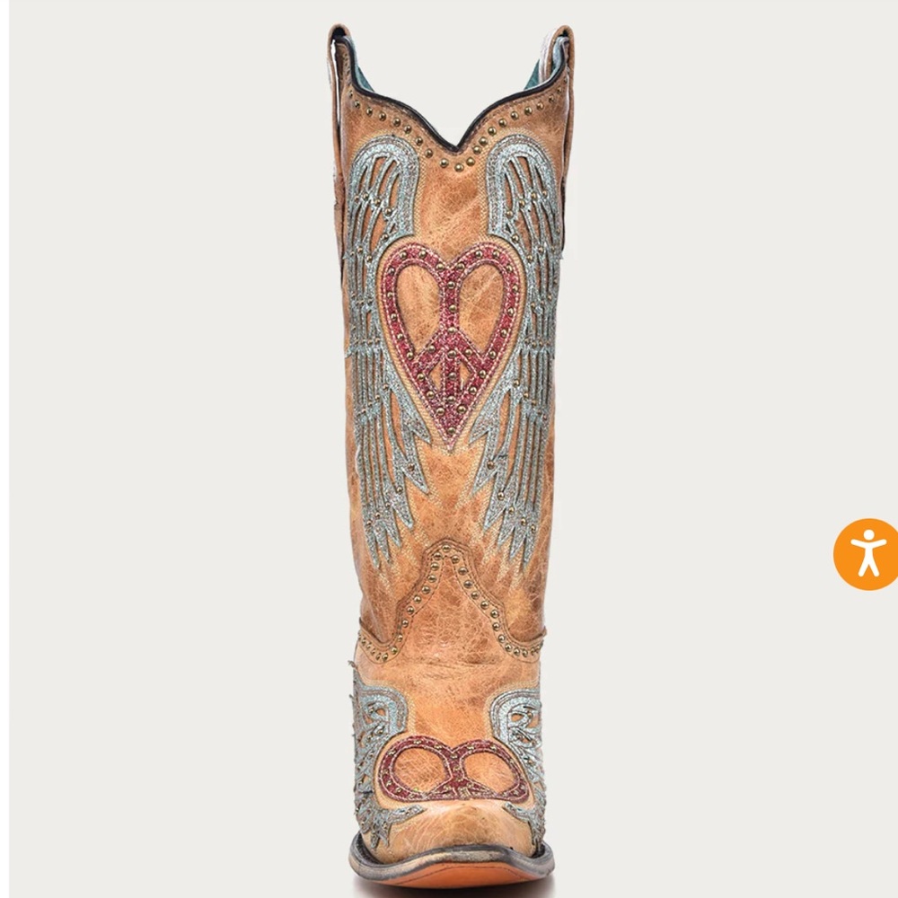 Brand New Corrall Cowboy Boots - Brown Iconic Cross and Wings
